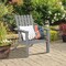 Patio Durable Acacia Wood Adirondack Lounge Armchair with Slatted High Backrest